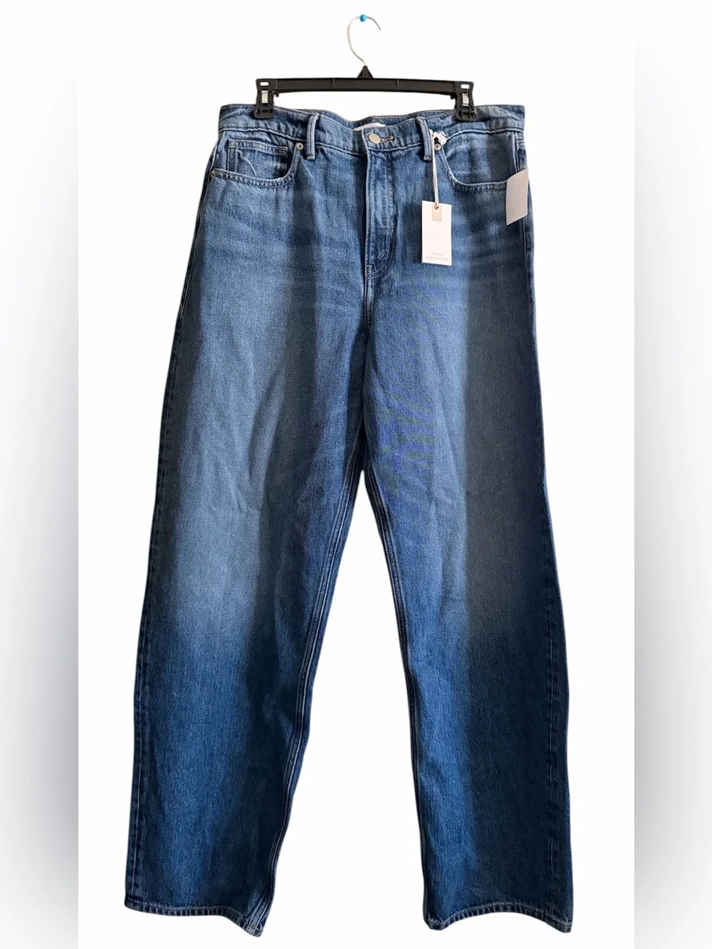 NWT Good American Good Barrel Relaxed Jeans - Picture 2 of 6